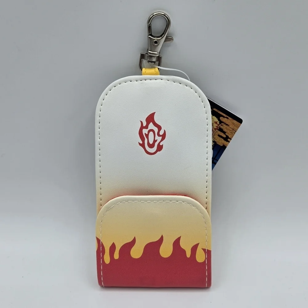 Demon Slayer Kyojuro Rengoku Key Case Cover with Keychain Snap and Hook Reel